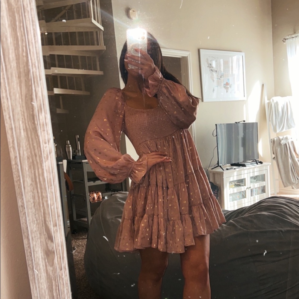 Pink baby doll dress